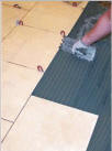 Seraweb tile adhesive mortar application